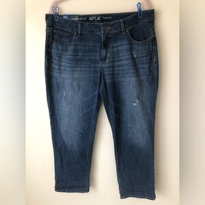 NWT Apt. 9 Women’s Boyfriend Jeans Modern Blue Denim Pants Straight Leg Size 14